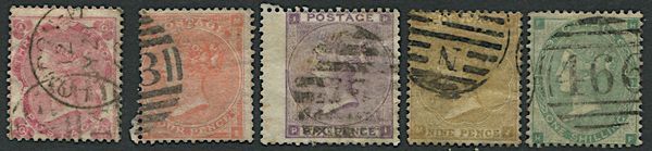 1862/1864, Great Britain, wmk Large Garter or Emblems.  - Asta Filatelia e Storia Postale - Associazione Nazionale - Case d'Asta italiane
