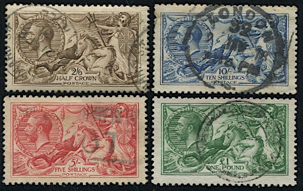 1913, Great Britain, Sea Horses.  - Asta Filatelia e Storia Postale - Associazione Nazionale - Case d'Asta italiane