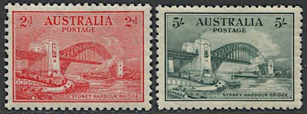 1932, Australia, Sydney Harbour Bridge.  - Asta Filatelia e Storia Postale - Associazione Nazionale - Case d'Asta italiane