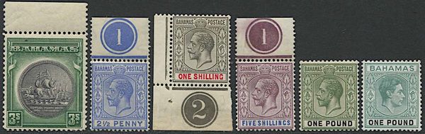 1921/1937, Bahamas, George V.  - Asta Filatelia e Storia Postale - Associazione Nazionale - Case d'Asta italiane