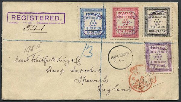 1893, Cook Islands.  - Asta Filatelia e Storia Postale - Associazione Nazionale - Case d'Asta italiane