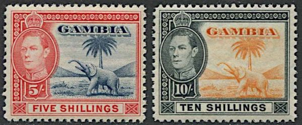 1938/1946, Gambia, George VI.  - Asta Filatelia e Storia Postale - Associazione Nazionale - Case d'Asta italiane