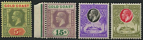 1921/1928, Gold Coast, George V.  - Asta Filatelia e Storia Postale - Associazione Nazionale - Case d'Asta italiane