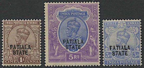 1912/1926, Indian Conv. States, Patiala, George V.  - Asta Filatelia e Storia Postale - Associazione Nazionale - Case d'Asta italiane