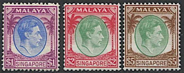 1948, Singapore, George VI.  - Asta Filatelia e Storia Postale - Associazione Nazionale - Case d'Asta italiane