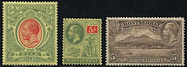 1914/1932, Montserrat, George V.  - Asta Filatelia e Storia Postale - Associazione Nazionale - Case d'Asta italiane