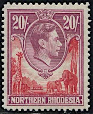 1938, Northern Rhodesia, George VI.  - Asta Filatelia e Storia Postale - Associazione Nazionale - Case d'Asta italiane