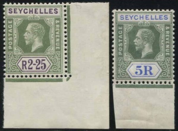 1917/1922, Seychelles, George V.  - Asta Filatelia e Storia Postale - Associazione Nazionale - Case d'Asta italiane