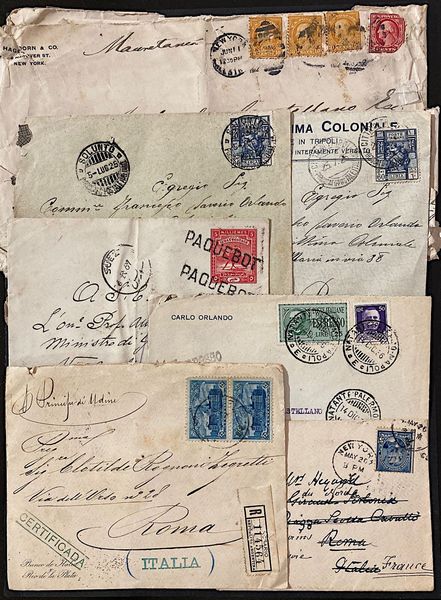 1877/1936, Navigazione, 13 buste e 2 cartoline.  - Asta Filatelia e Storia Postale - Associazione Nazionale - Case d'Asta italiane