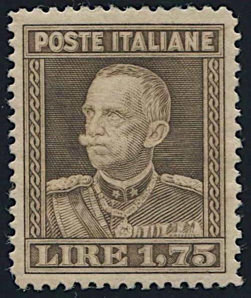 1929, Regno dItalia, Lire 1,75 bruno.  - Asta Filatelia e Storia Postale - Associazione Nazionale - Case d'Asta italiane