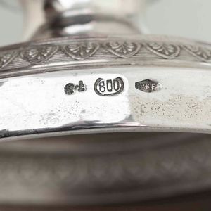 Zuccheriera in argento. Argenteria fiorentina del XX secolo  - Asta Argenti - Associazione Nazionale - Case d'Asta italiane
