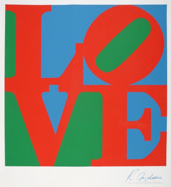 Robert Indiana : Love.  - Asta Stampe, disegni e dipinti antichi, moderni e contemporanei - Associazione Nazionale - Case d'Asta italiane