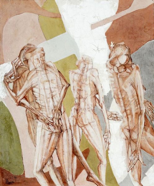 ALVISE MONESI : Figure.  - Asta Stampe, disegni e dipinti antichi, moderni e contemporanei - Associazione Nazionale - Case d'Asta italiane