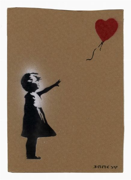 Banksy : Balloon Girl.  - Asta Stampe, disegni e dipinti antichi, moderni e contemporanei - Associazione Nazionale - Case d'Asta italiane