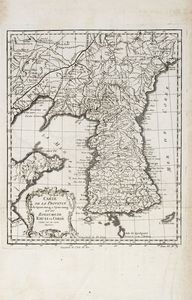 JACQUES NICOLAS BELLIN - Carte de la Province de Quan-tong ou  Lyau-tong et du Royaume de Kau-li ou Core / Copiee sur la carte Angloise.