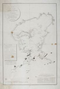 JEAN FRANOIS CAPLIN - Plan de la Baie de Rio de Janeiro Leve en 1826 et 1827 par M. Barral...