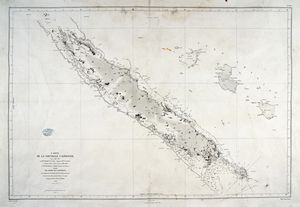 CHARLES ETIENNE COLLIN - Carte de la Nouvelle Caledonie Leve en 1855-1857 par Mr. A. Bouquet de la Grye,...