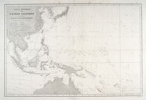 CLEMENT ADRIEN VINCENDON-DUMOULIN - Carte gènèrale de l'Ocèan Pacifique dressèe par Mr. C.A. Vincendon-Dumoulin, Ingènieur Hydrographe de la Marine...