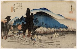 Ando Hiroshige - Ishiyakushi, Ishiyakushi-ji (Ishiyakushi: il tempio di Ishiyakushi).