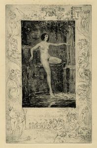 BRUNO HROUX - Nudo femminile alla fonte.