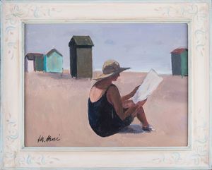 MARISA MORI - La lettura sulla spiaggia.