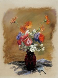 Silvio Bicchi - Vaso di fiori.