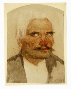 Giovanni Costetti - Ritratto maschile con baffi.