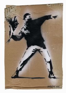 Banksy - The flower thrower.