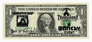 Banksy - Dismal dollar with the Banksy free. Art is not a crime.