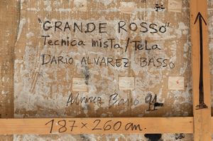,Darío Alvarez Basso : Grande rosso  - Asta Arte moderna - Associazione Nazionale - Case d'Asta italiane