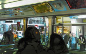 ,Alessandro Bruno : Subway exit lovers  - Asta Arte moderna - Associazione Nazionale - Case d'Asta italiane
