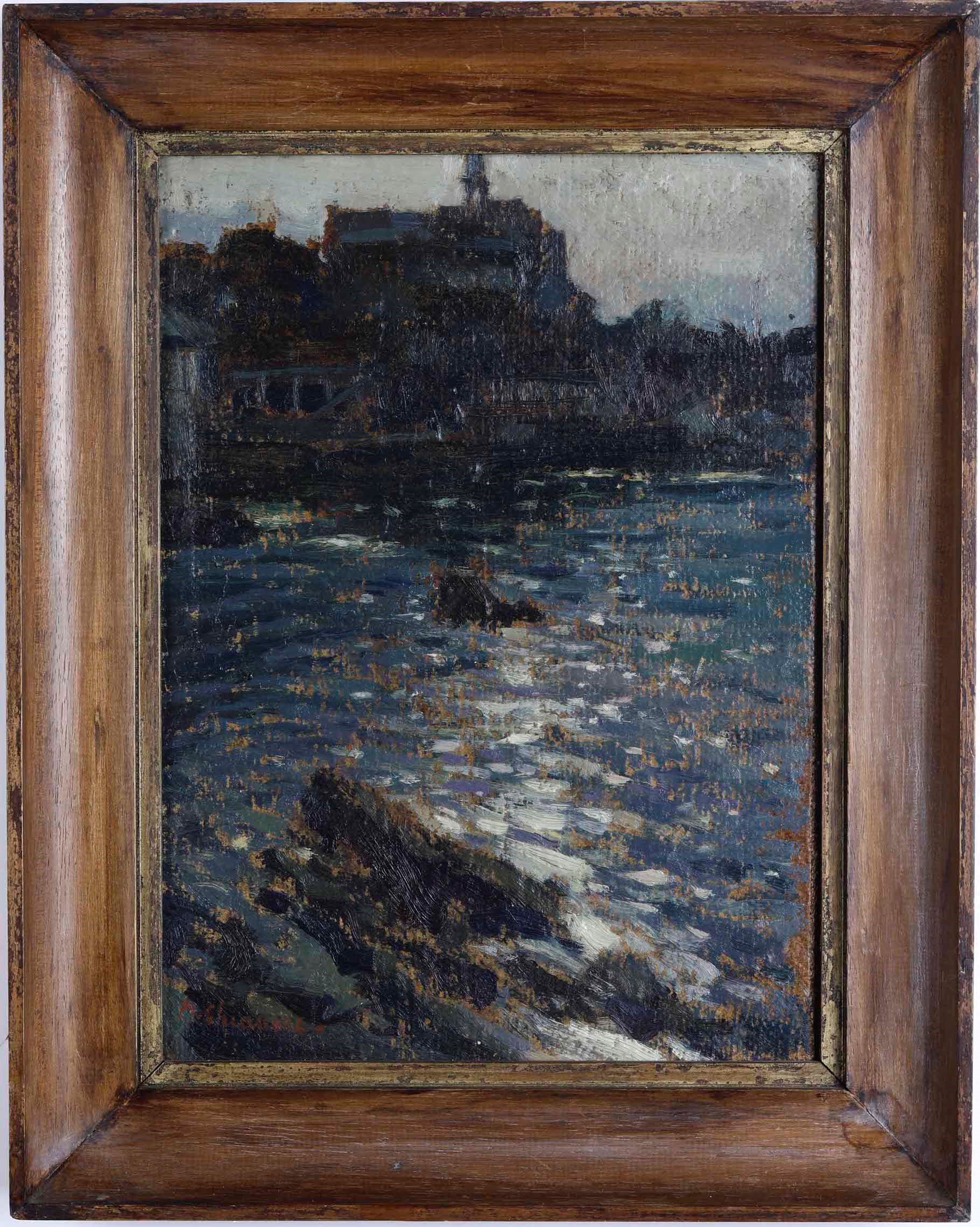 ,Mario Chianese Controluce a Quinto, Genova Asta Dipinti del XIX e