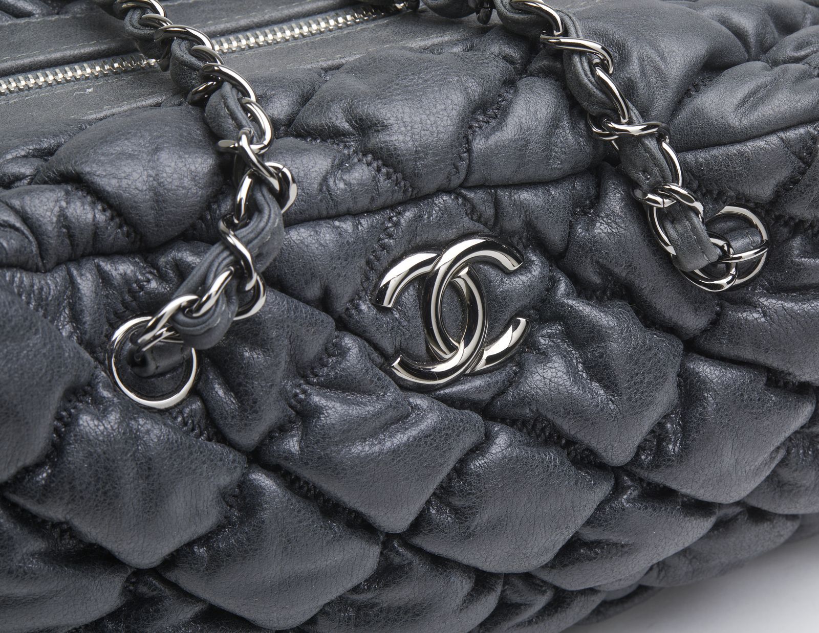 Chanel bubble sales quilted bowler bag