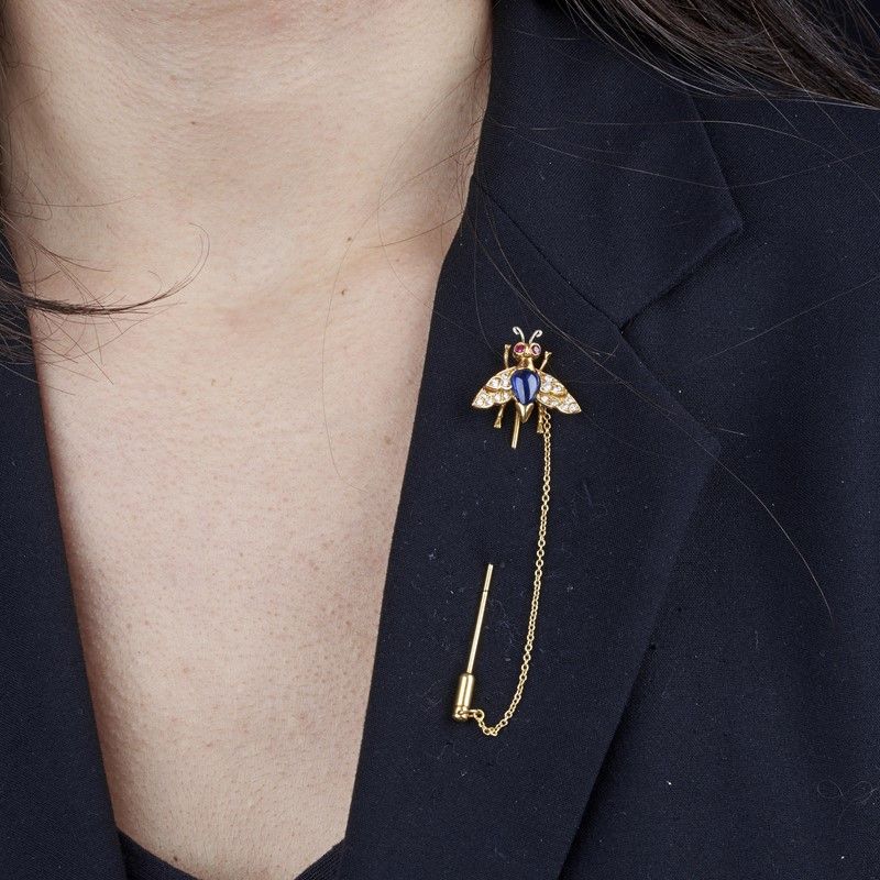 Spilla A Forma Di Ape, Con Strass, In Oro, Per Donne, Uomini, Alla