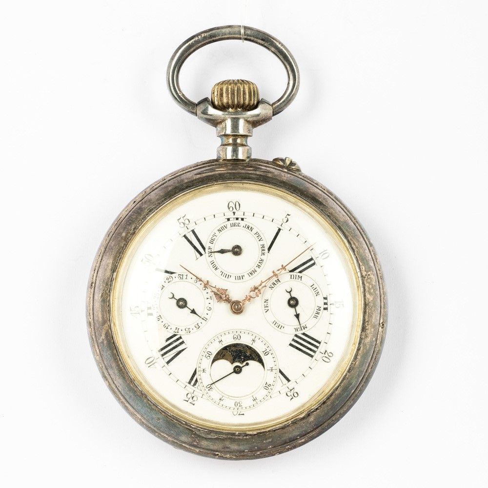 Orologio da taschino con calendario e fasi lunari Asta Orologi da Tasca Associazione Nazionale Case d