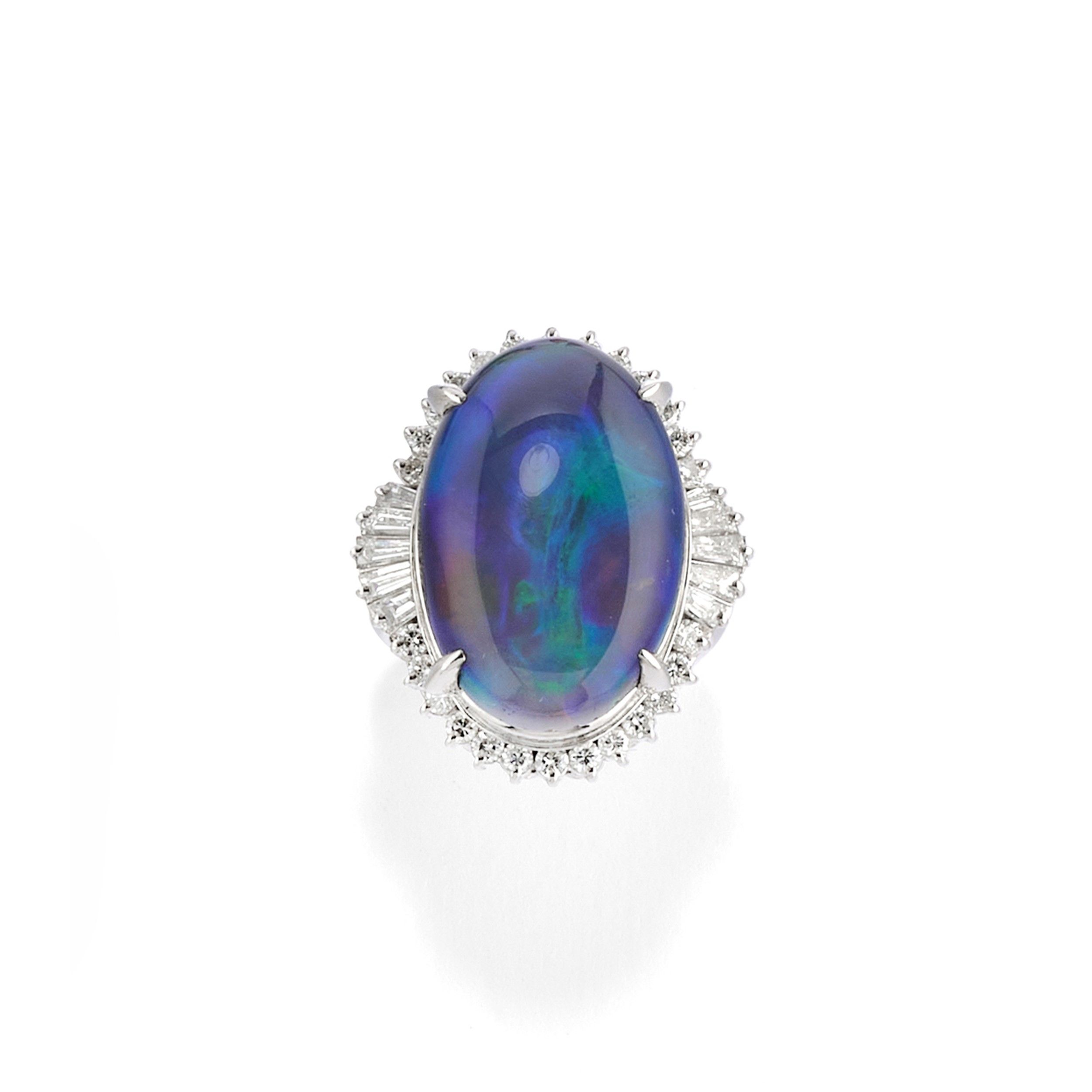 Anello con opale nero Asta Gioielli Associazione Nazionale Case d Asta italiane