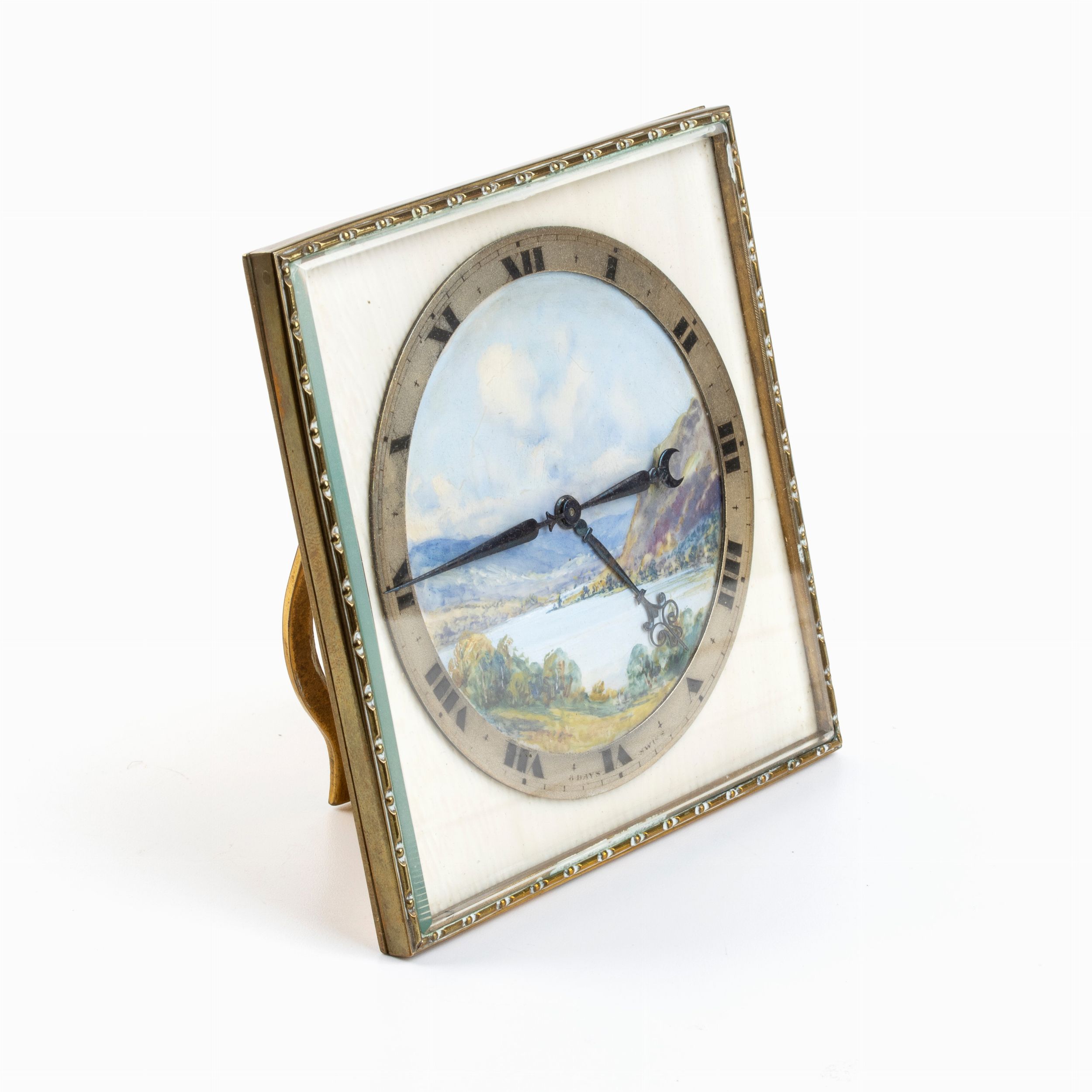 Kienzle Orologio da tavolo Art Deco in avorio e smalti Asta Piccoli Orologi da tavolo Art