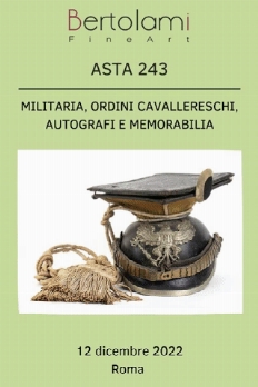 Militaria, ordini cavallereschi, autografi e memorabilia. Con importanti cimeli storici, sportivi, musicali, del mondo del cinema e dello spettacolo